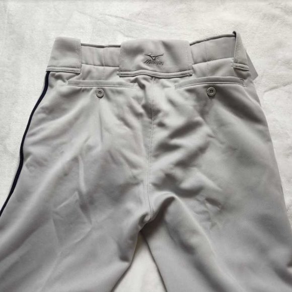 New youth XXL Mizuno baseball premier pro piped white pant elastic bottom gray - Picture 6 of 8